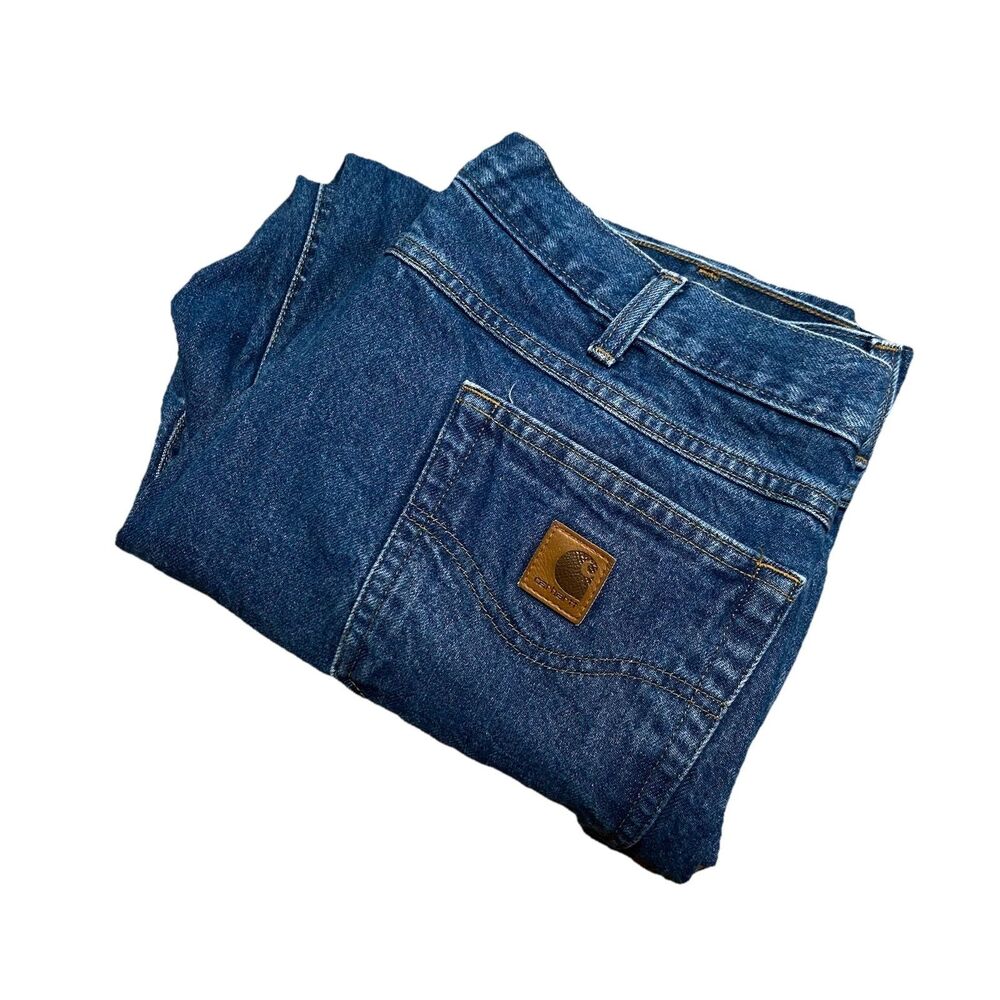 Men’s Carhartt Jeans Pants B17 DST Denim Blue 40x30 True 38x29 Straight